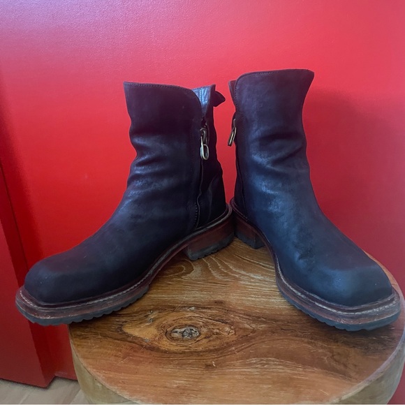 P. Monjo black suede square toe zip booties, Sz 39 EU Sz 8.5-9 US Pep Monjo Lola - Picture 10 of 10